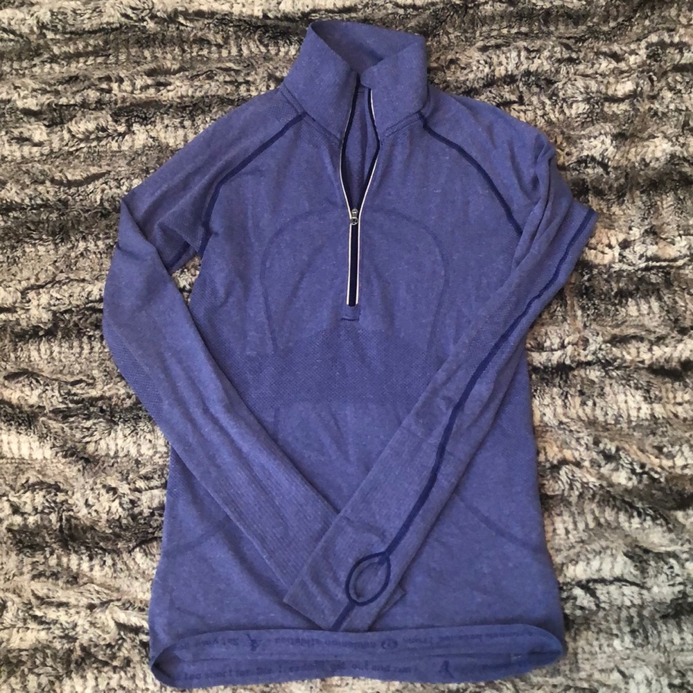 GUC Lululemon Purple Swiftly 1/4 Zip Run Top